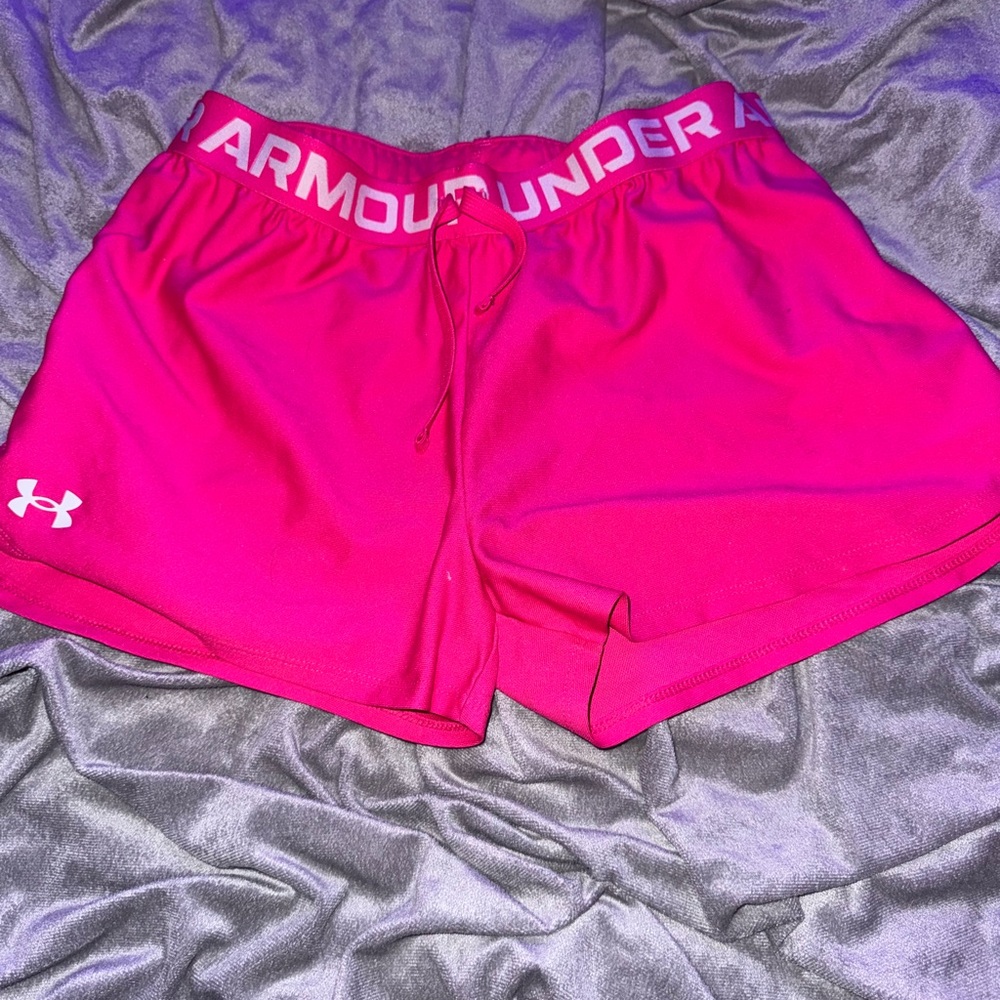 Under Armour Pink Athletic Shorts Moisture-Wicking Performance